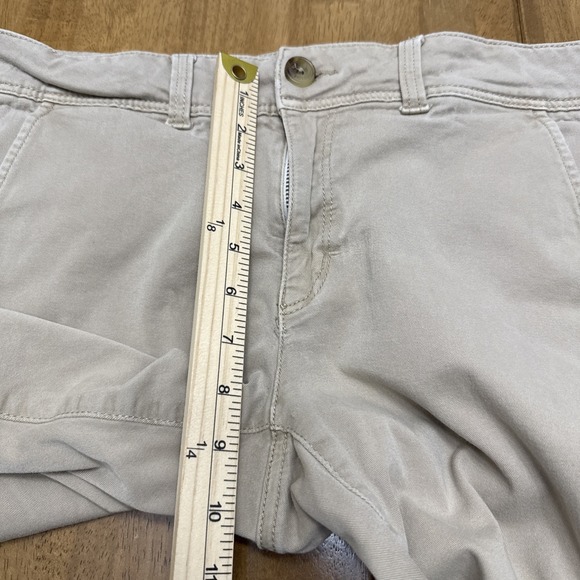 American Eagle kick boot chino pants women's 12XL long tan stretch preppy y2k - Picture 8 of 15